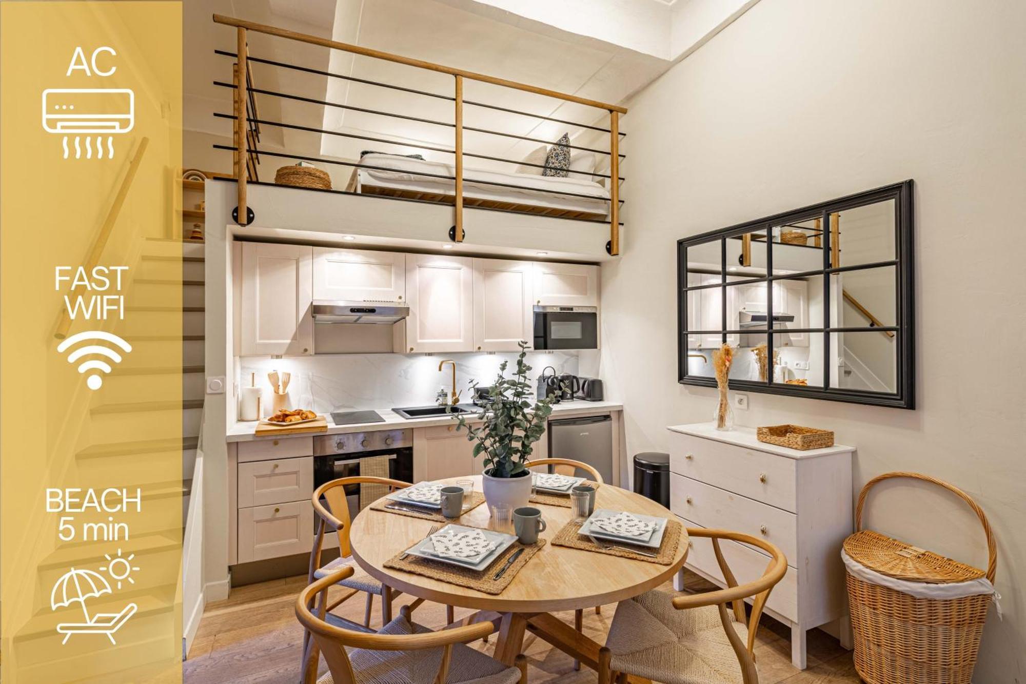 New!Chic Oasis Apt, Heart Of Nice, Family Friendly, Walking To The Beach! Eksteriør billede